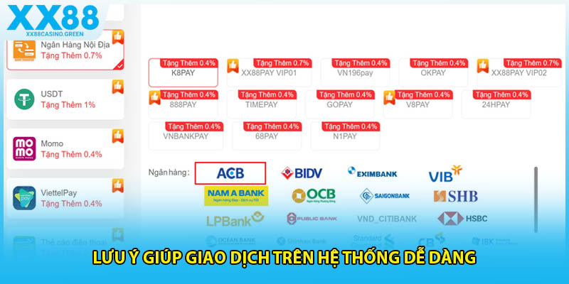Lưu ý giúp giao dịch trên hệ thống dễ dàng